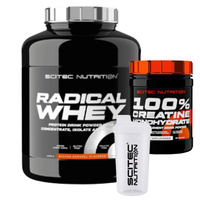 SCITEC Radical Whey 2000 g + SCITEC 100% Creatine Monohydrate 300 g + Shaker 700 ml