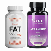VITAMADE Fat Out 90 kaps (Spalacz) + 4F FUEL L-Carnitine 60 kaps (L-karnityna)